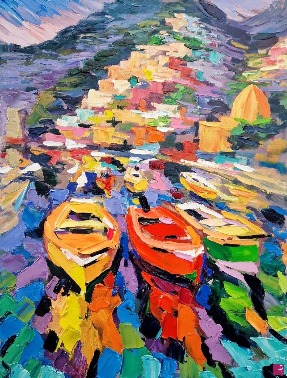 quadri in vendita online - Positano: impressionismo contemporaneo e luce mediterranea