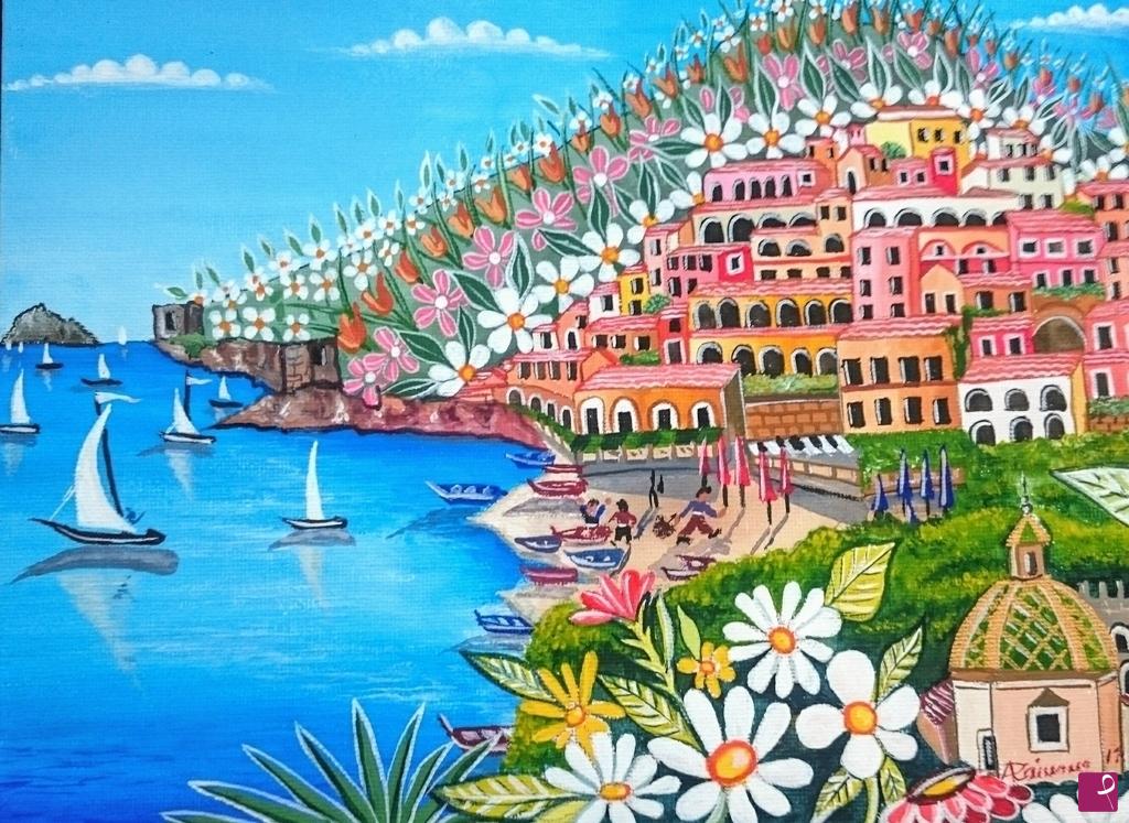 quadri in vendita online - POSITANO ,no.....? Il Paradiso Terrestre ....