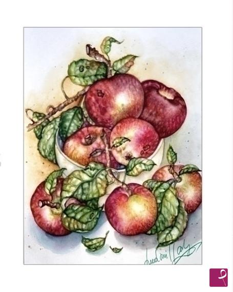 quadri in vendita online - Poster stampa originale con mele rosse