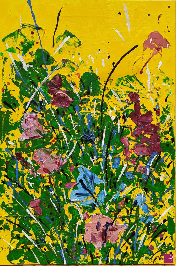 quadri in vendita online - Prato in fiore