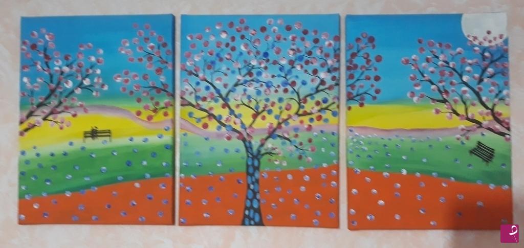 quadri in vendita online - Primavera al parco