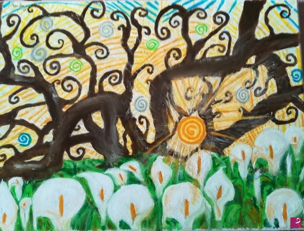 quadri in vendita online - primavera alla van gogh