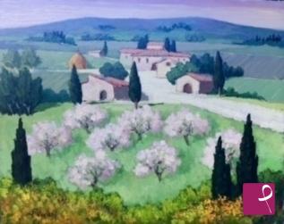 quadri in vendita online - Primavera in terra toscana