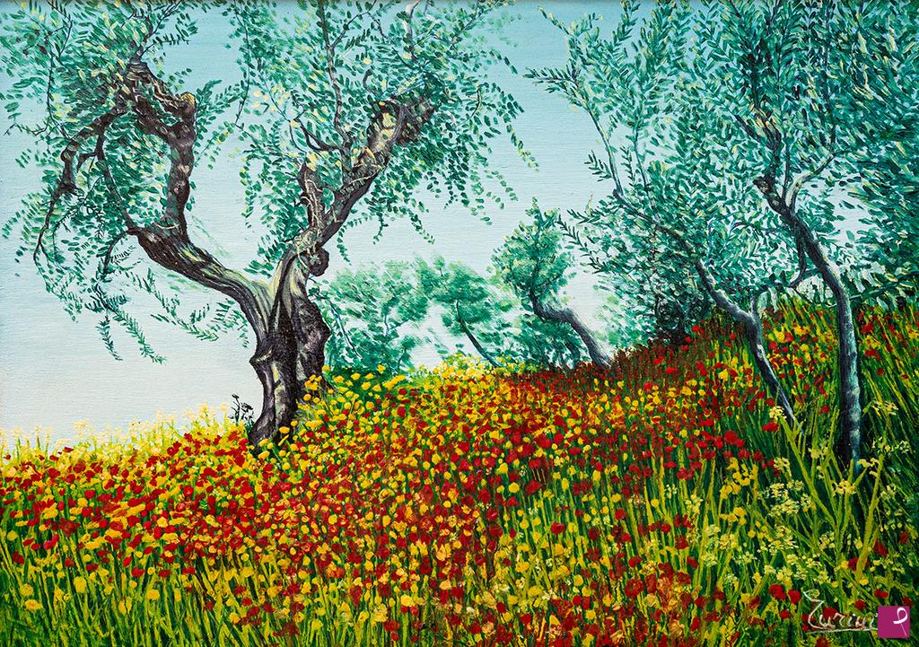 quadri in vendita online - Primavera in Toscana