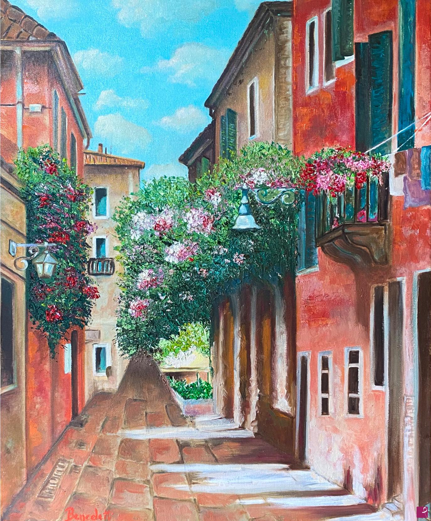quadri in vendita online - Primavera tra i vicoli