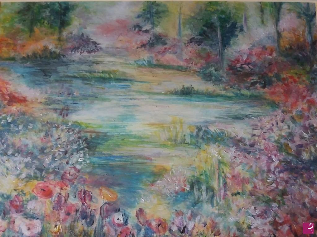 quadri in vendita online - PRIMAVERE    (omaggio a English Azaleas di Helen Lea)