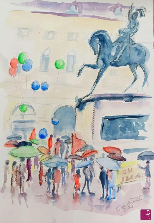 quadri in vendita online - Primo Maggio in piazza S,Carlo