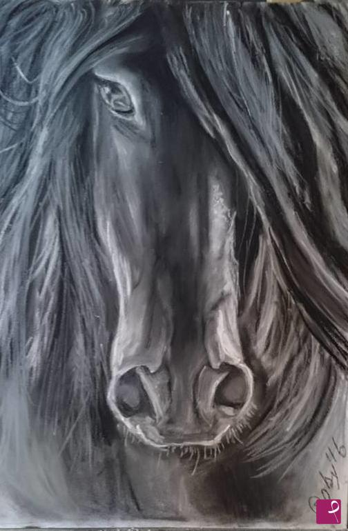 quadri in vendita online - PRIMO PIANO DI UN CAVALLO