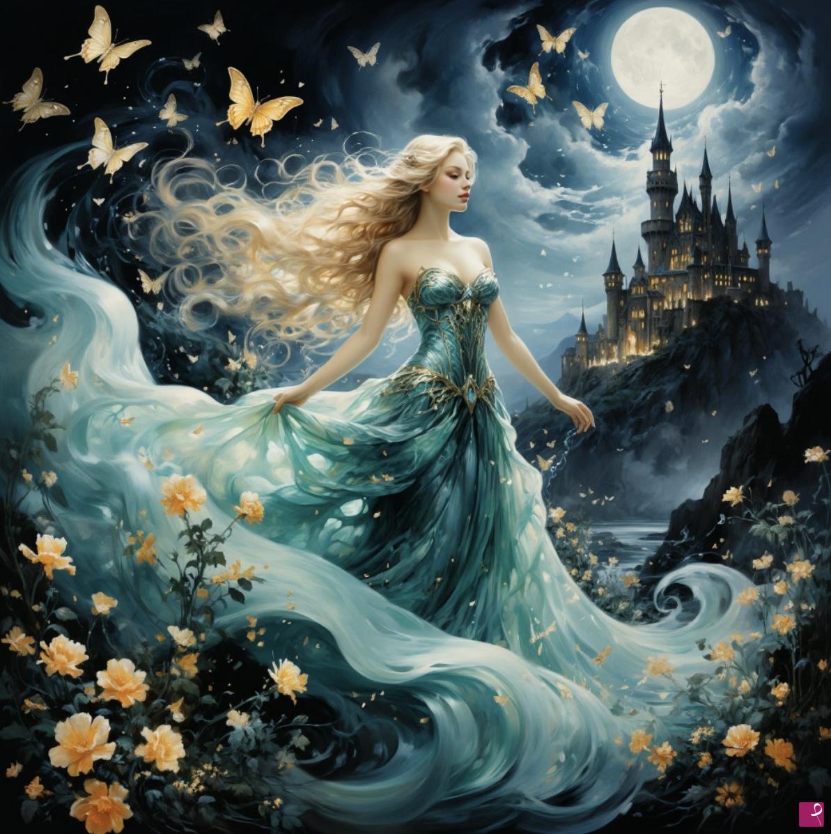 quadri in vendita online - Princess from the castle