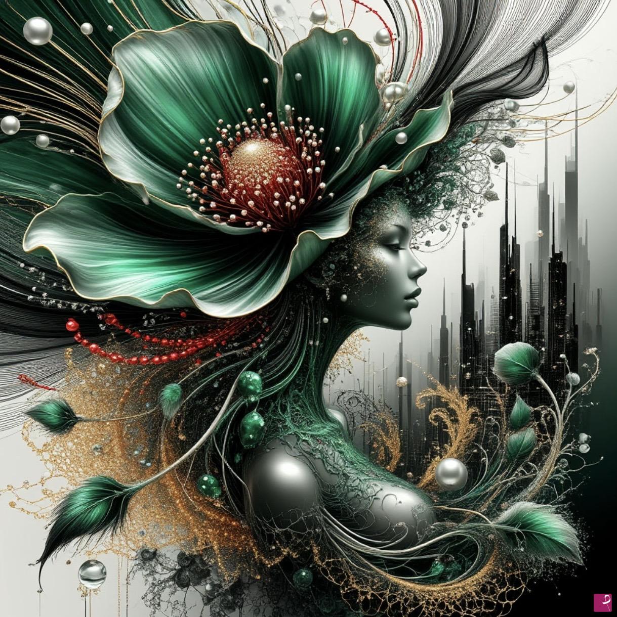 quadri in vendita online - Princess of Flowers