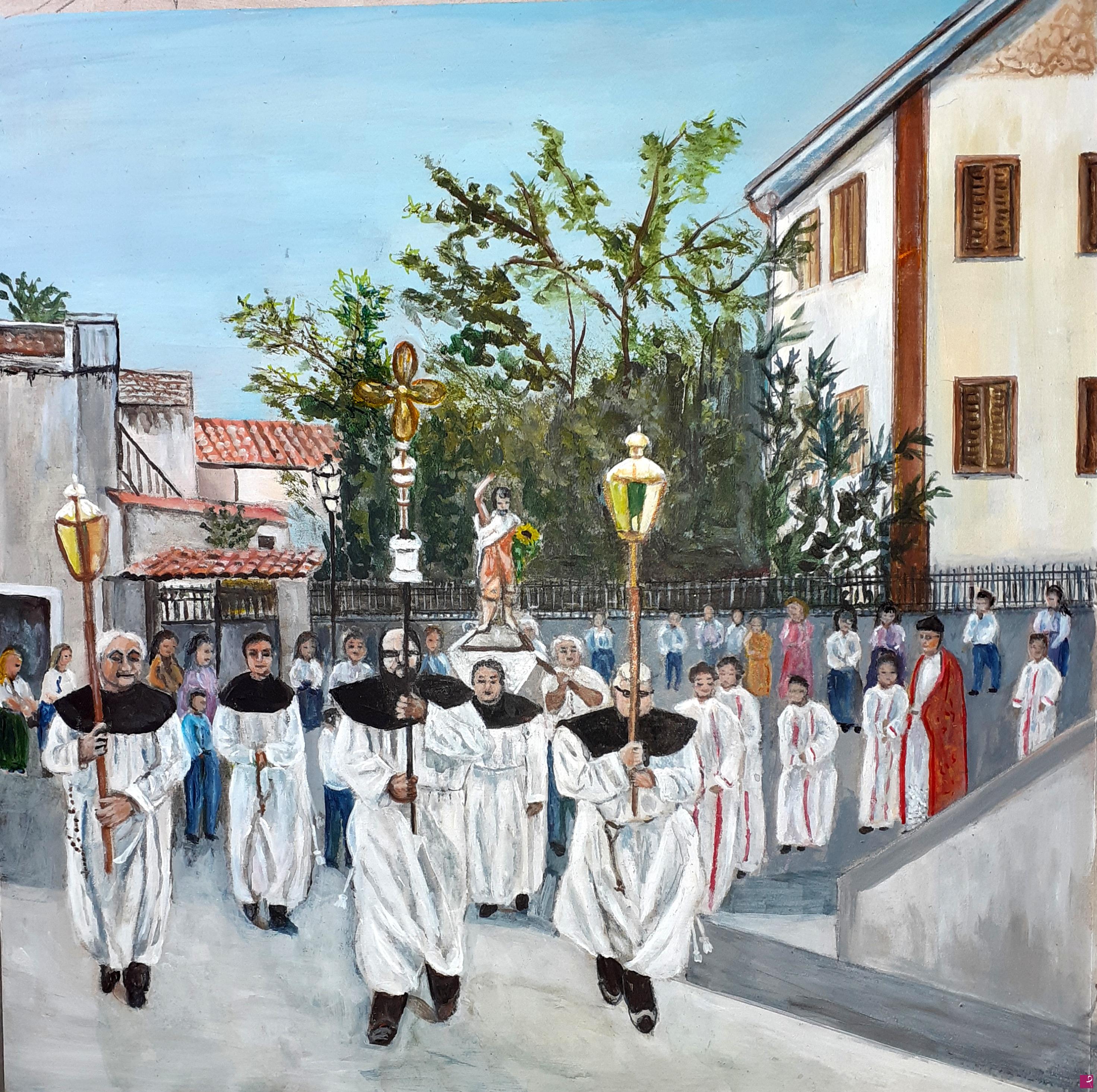 quadri in vendita online - Processione a meanasardo 
