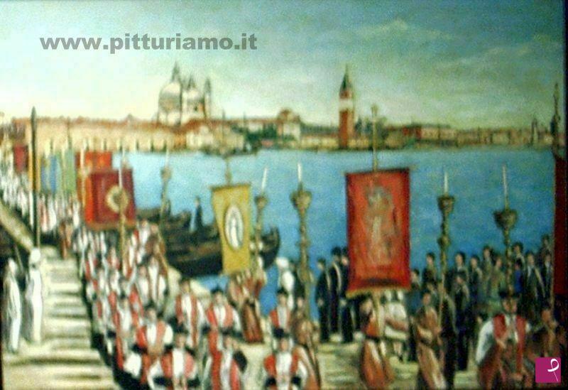 quadri in vendita online - Processione alla Giudecca