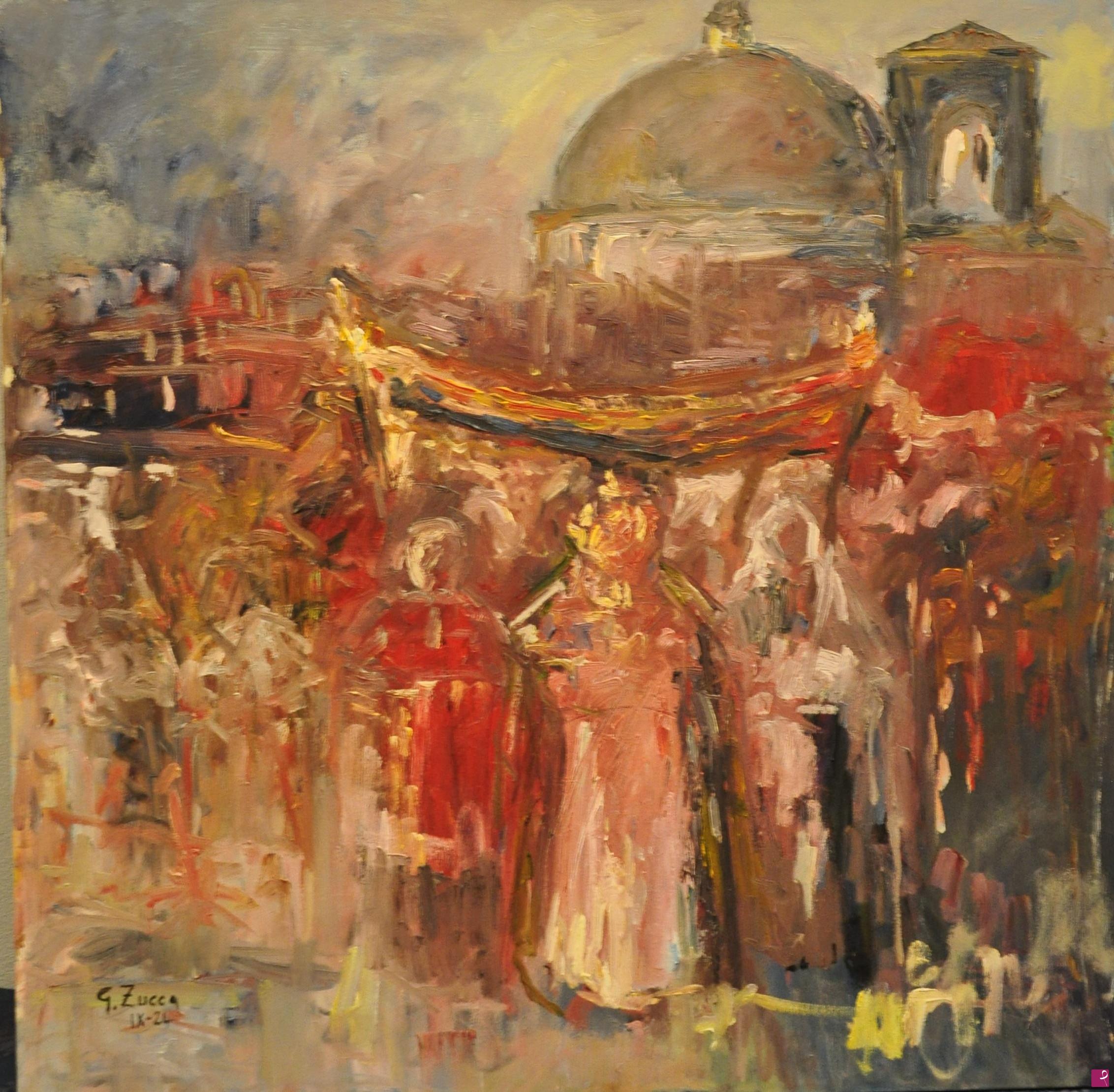 quadri in vendita online - Processione di Santa Croce