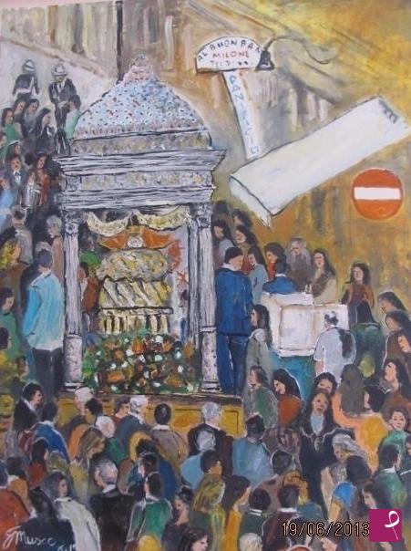 quadri in vendita online - Processione di Sant'Alfio 