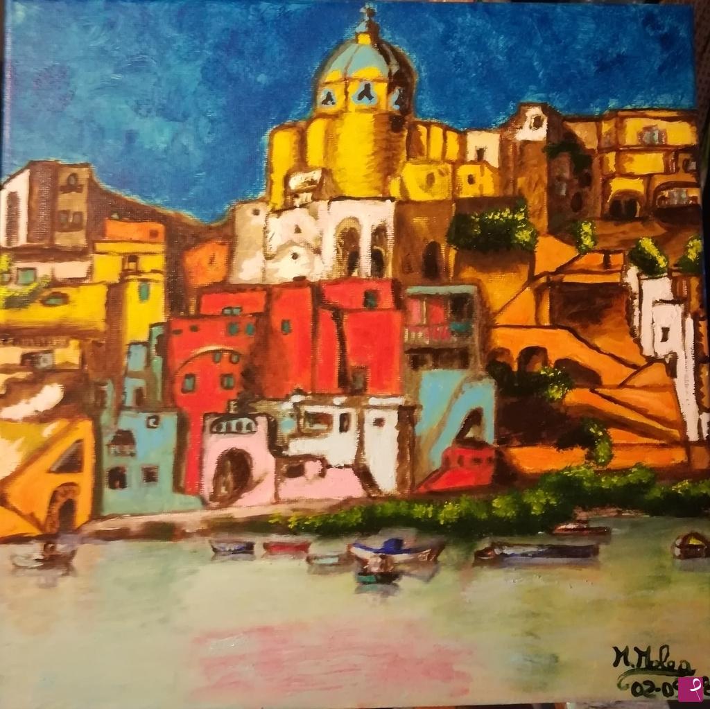 quadri in vendita online - PROCIDA..LA CORRICELLA