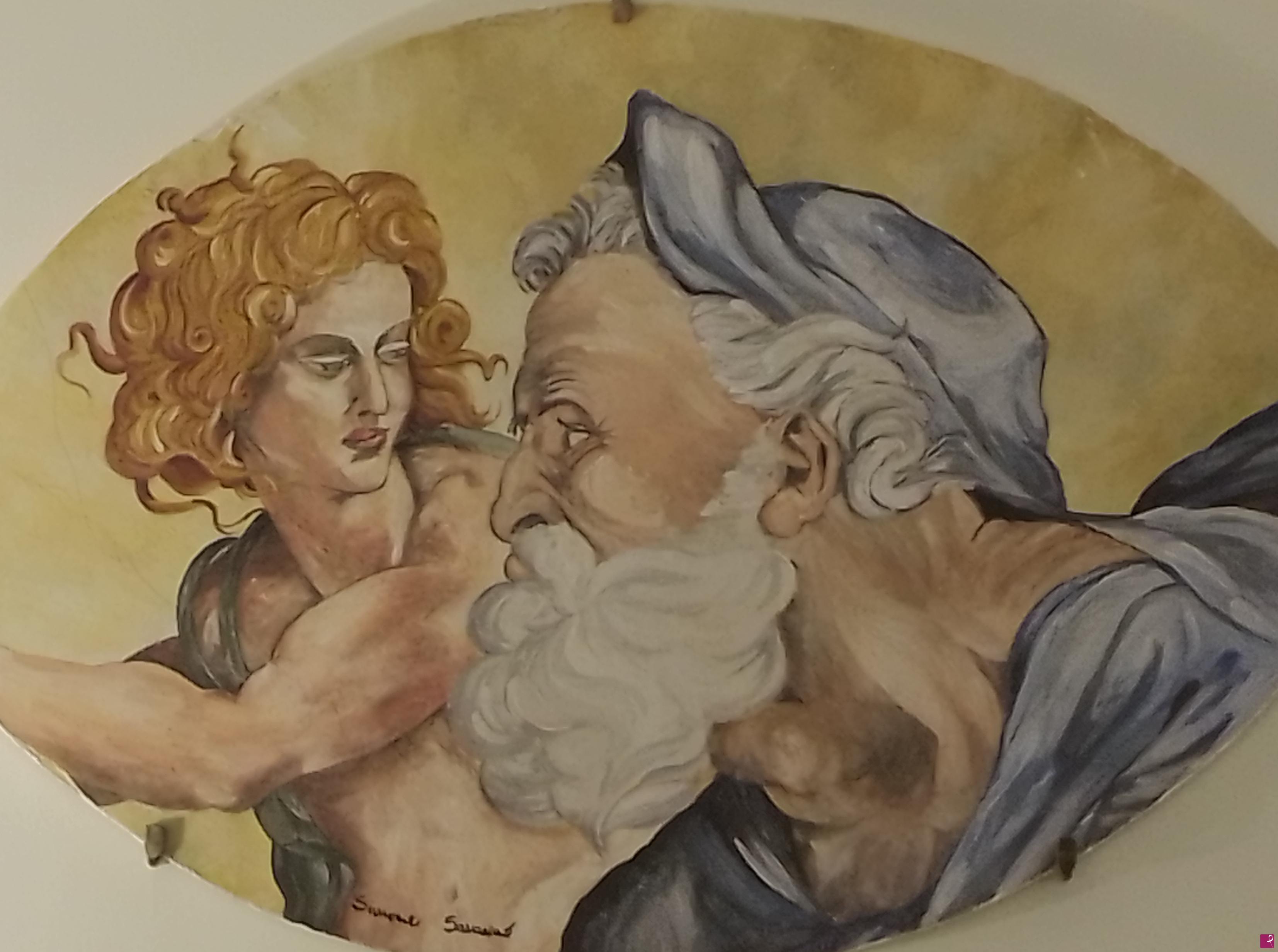 quadri in vendita online - Profeta Ezechiele - (particolare Cappella Sistina)