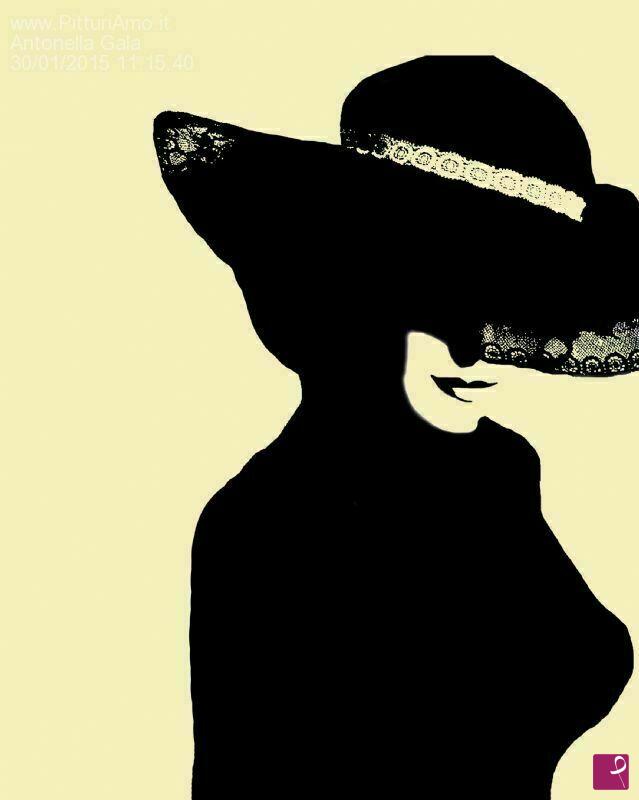 quadri in vendita online - profilo di donna