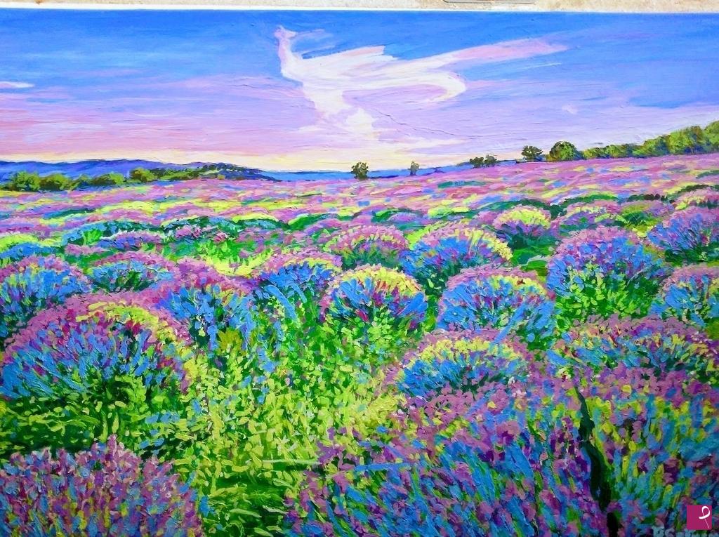 quadri in vendita online - Profumo e colori di lavanda