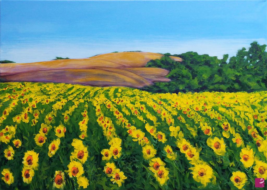 quadri in vendita online - Provenza e girasoli