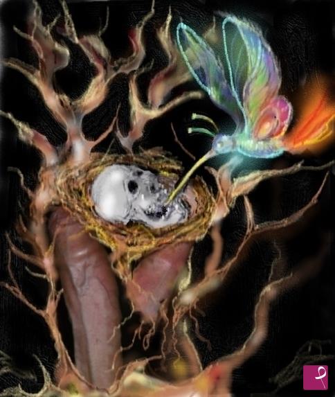 quadri in vendita online - " Psyche  Feeds Thanatos"