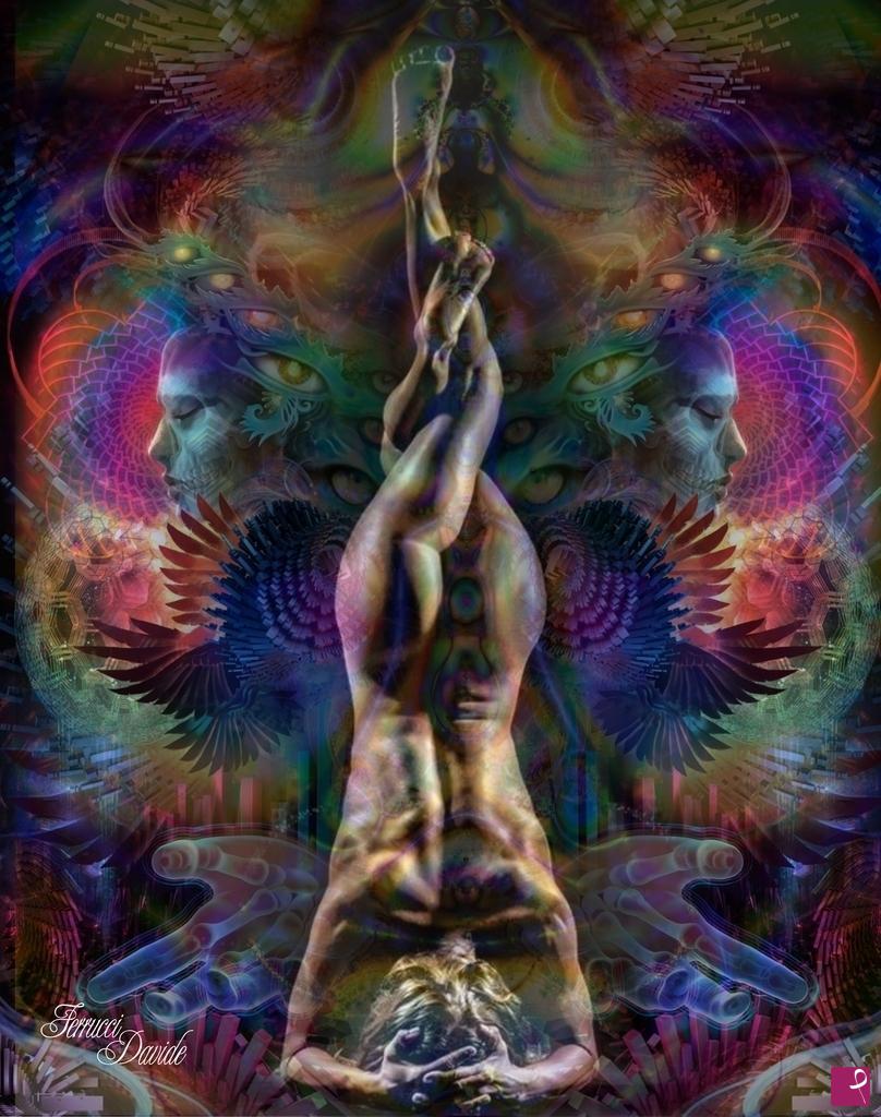 quadri in vendita online - Psychedelic yoga #2
