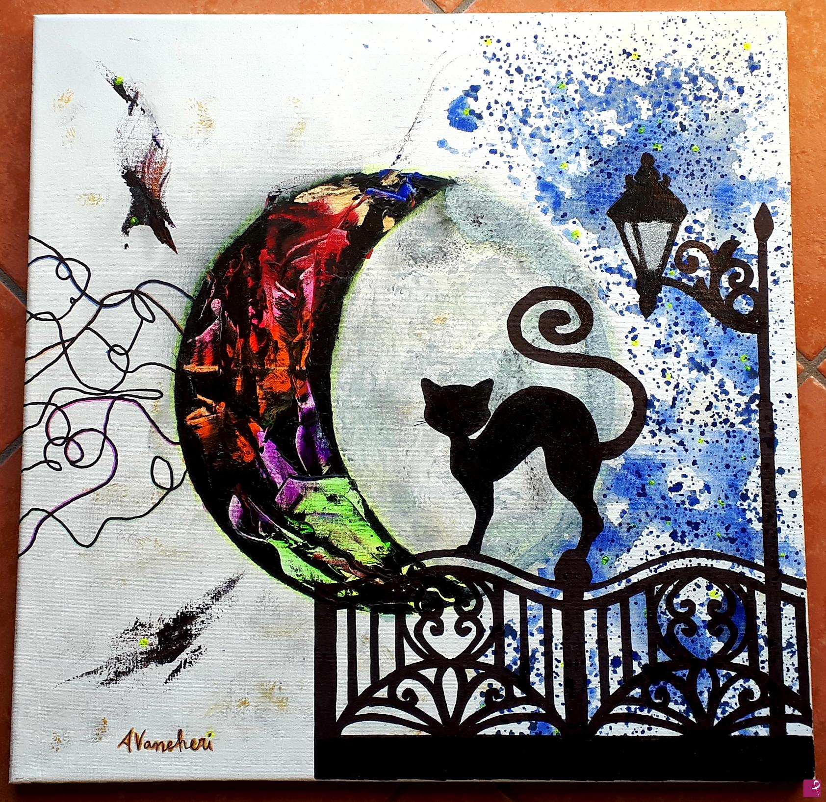 quadri in vendita online - PsychOdelic Moon