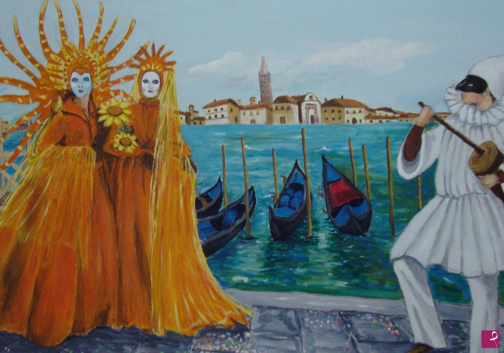 quadri in vendita online - Pulcinella a Venezia