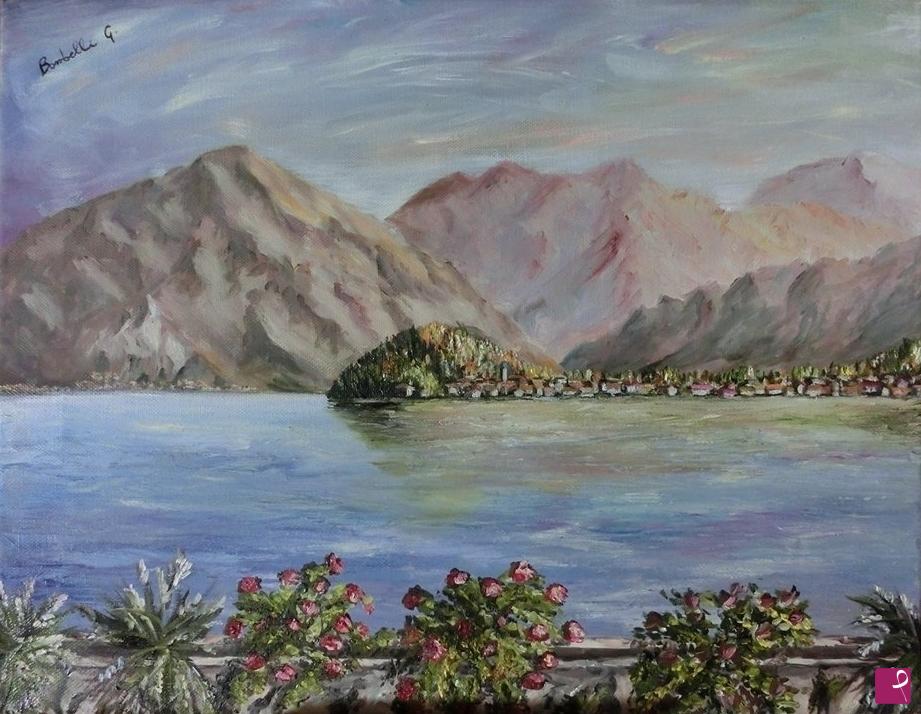 quadri in vendita online - "PUNTA DI BELLAGIO"  LECCO-COMO LAKE