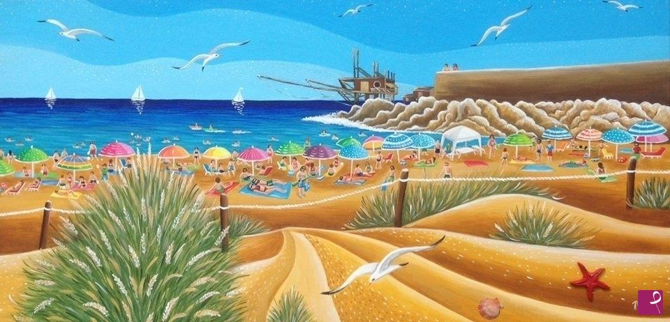 quadri in vendita online - PUNTA PENNA A VASTO -TRATTO DI SPIAGGIA DI PUNTA ADERCI 