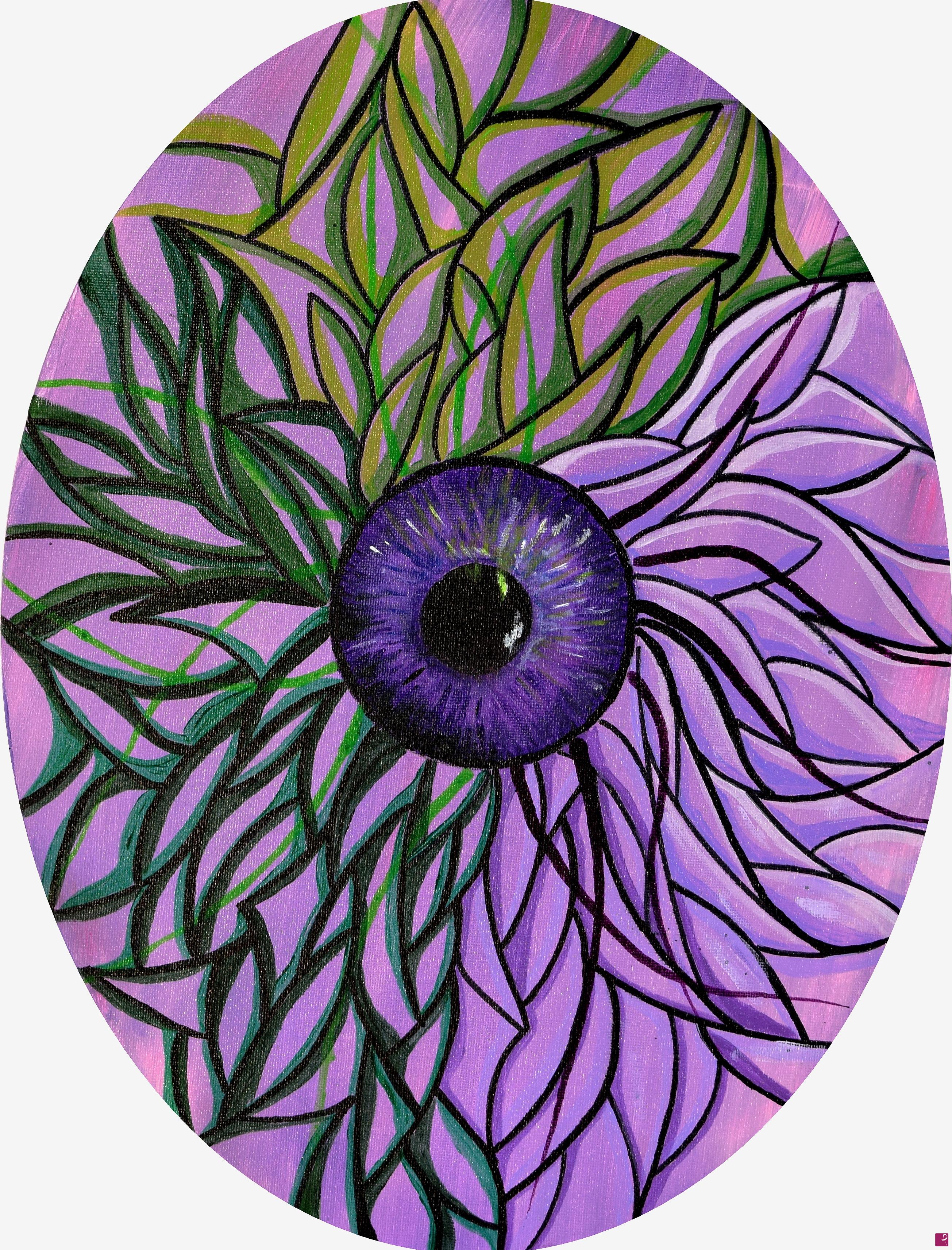 quadri in vendita online - Purple eye