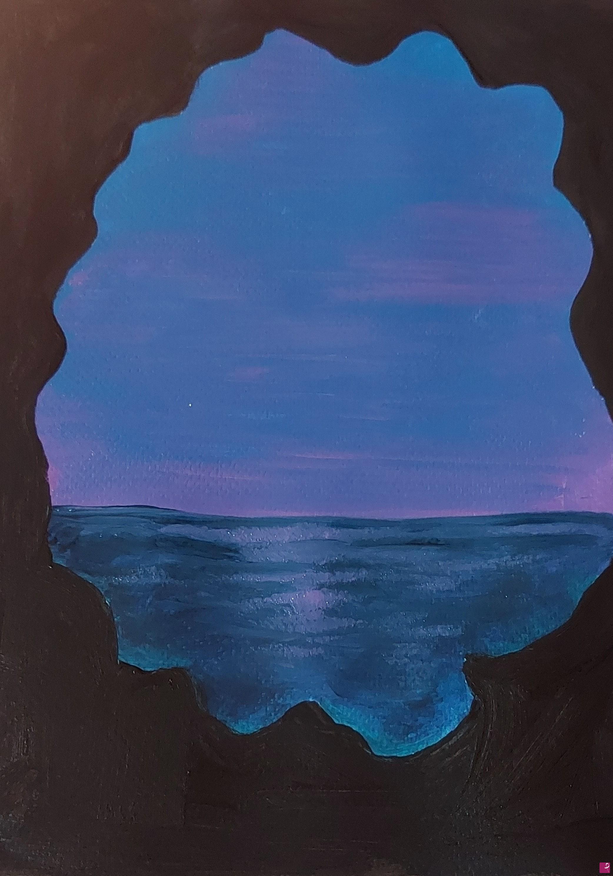 quadri in vendita online - Purple sea