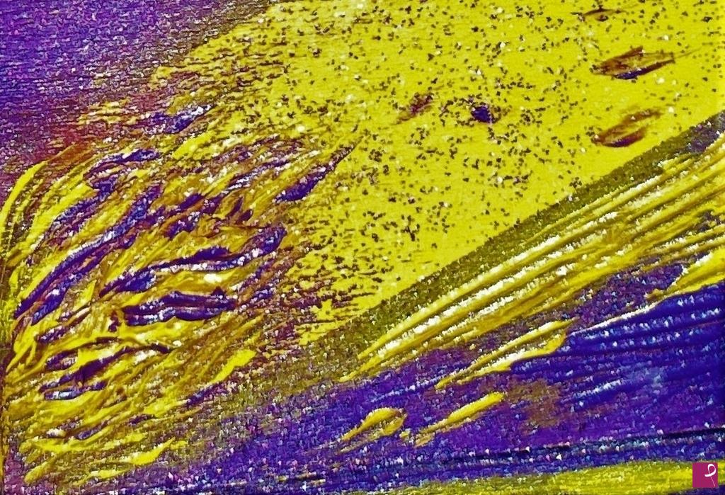 quadri in vendita online - Purple VS Yellow explosion