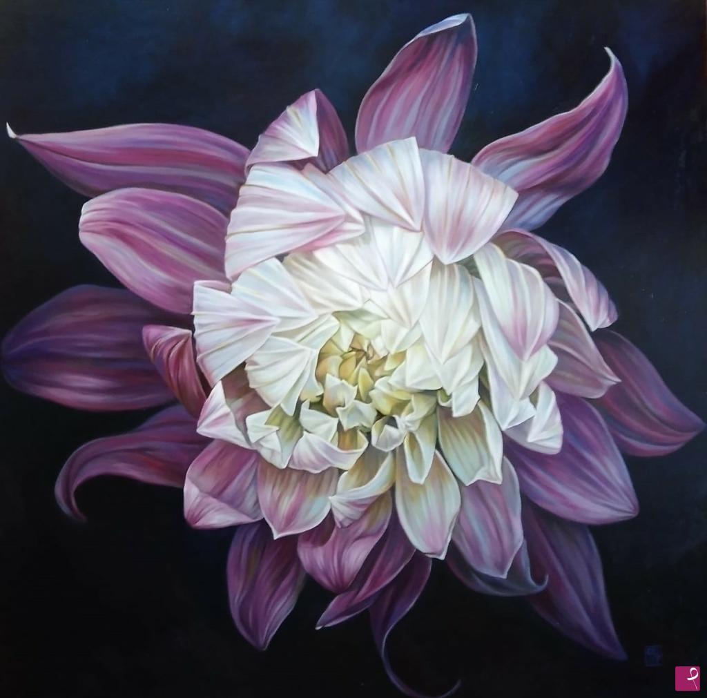 quadri in vendita online - Purple & white