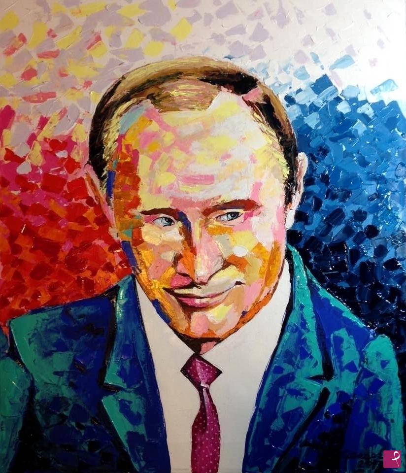 quadri in vendita online - Putin. Ritratto cromatico.