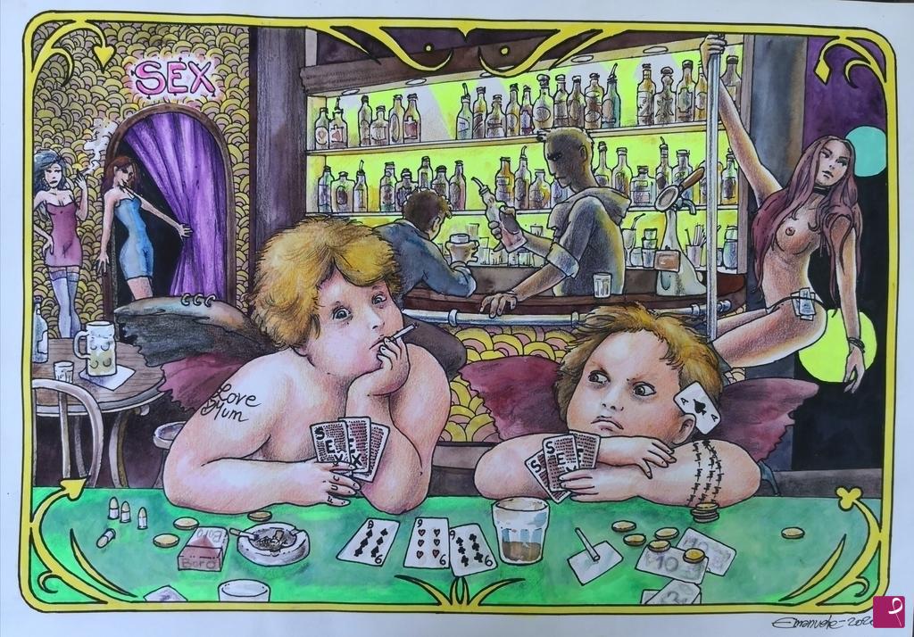quadri in vendita online - Putti e puttane