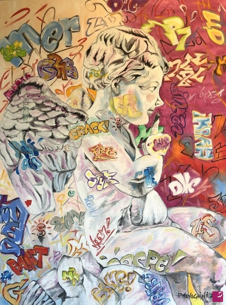 quadri in vendita online - Putto Murales