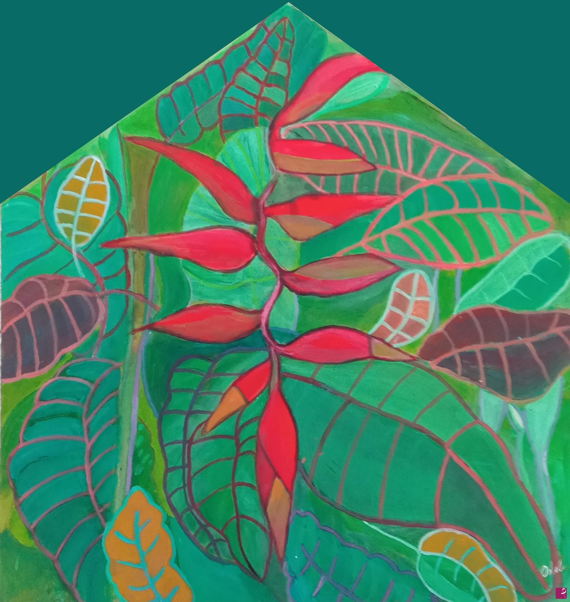 quadri in vendita online - Quadrangoli 2: Heliconia