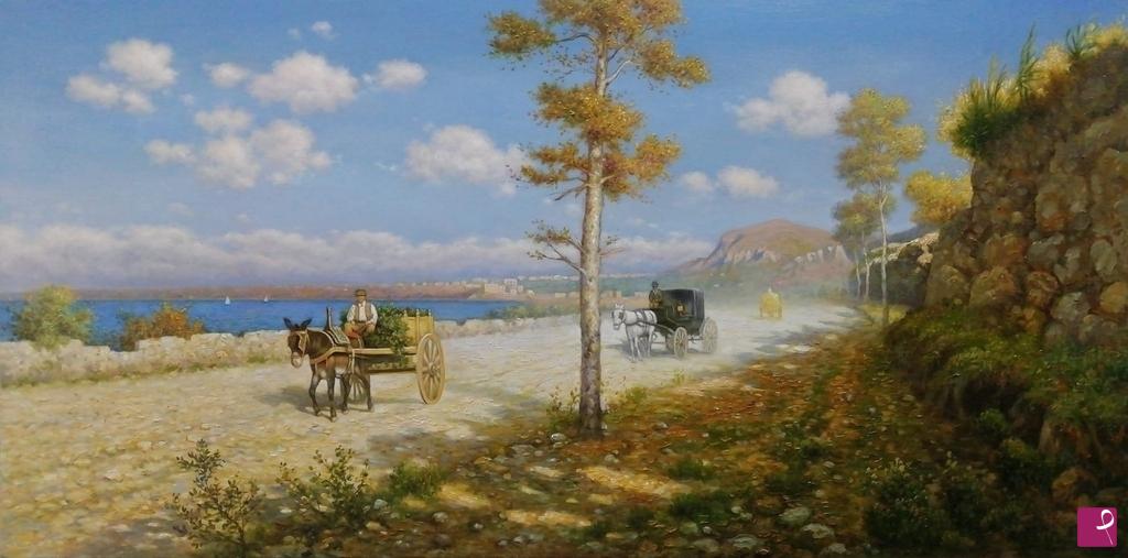 quadri in vendita online - Quadri in vendita - Strada assolata di Palermo
