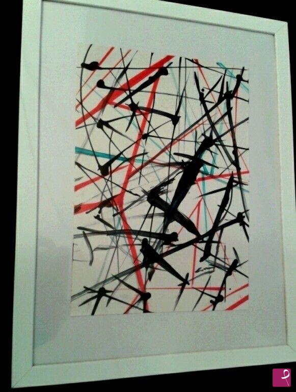 quadri in vendita online - QUADRo ASTRATTO TABLEAU Incroci 40x30 Archivio COZZANI no Aubertin Amadio
