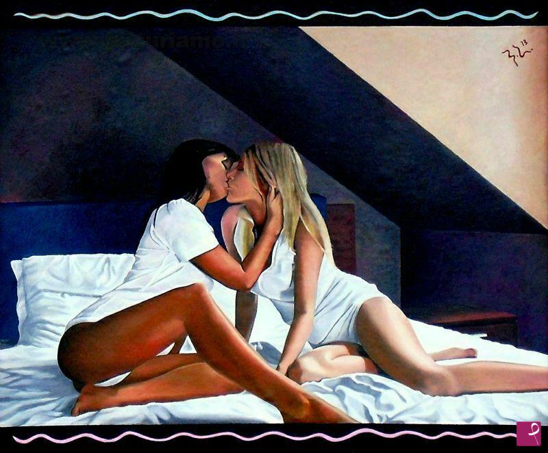 quadri in vendita online - Quadro lesbo