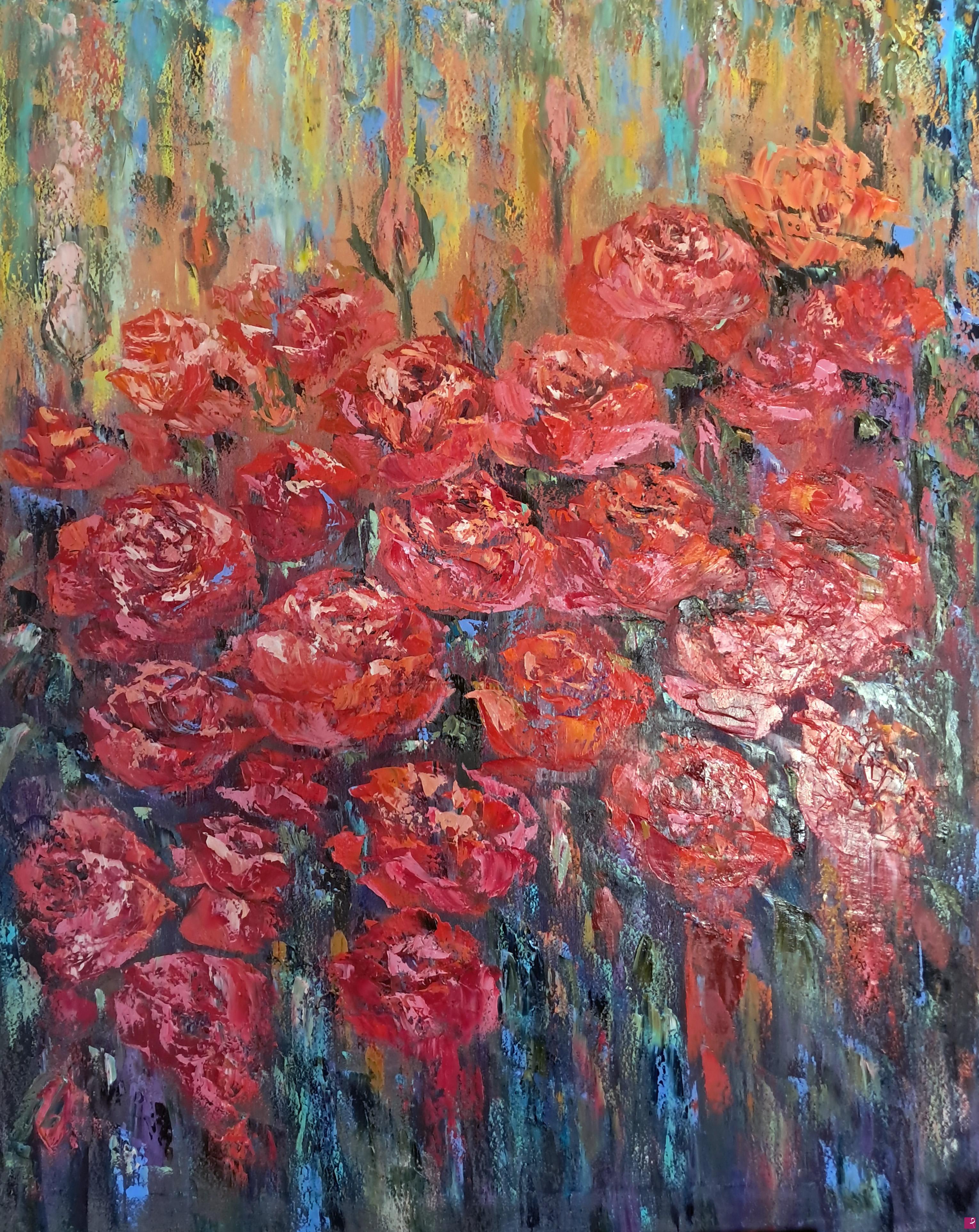 quadri in vendita online - quadro moderno con rose