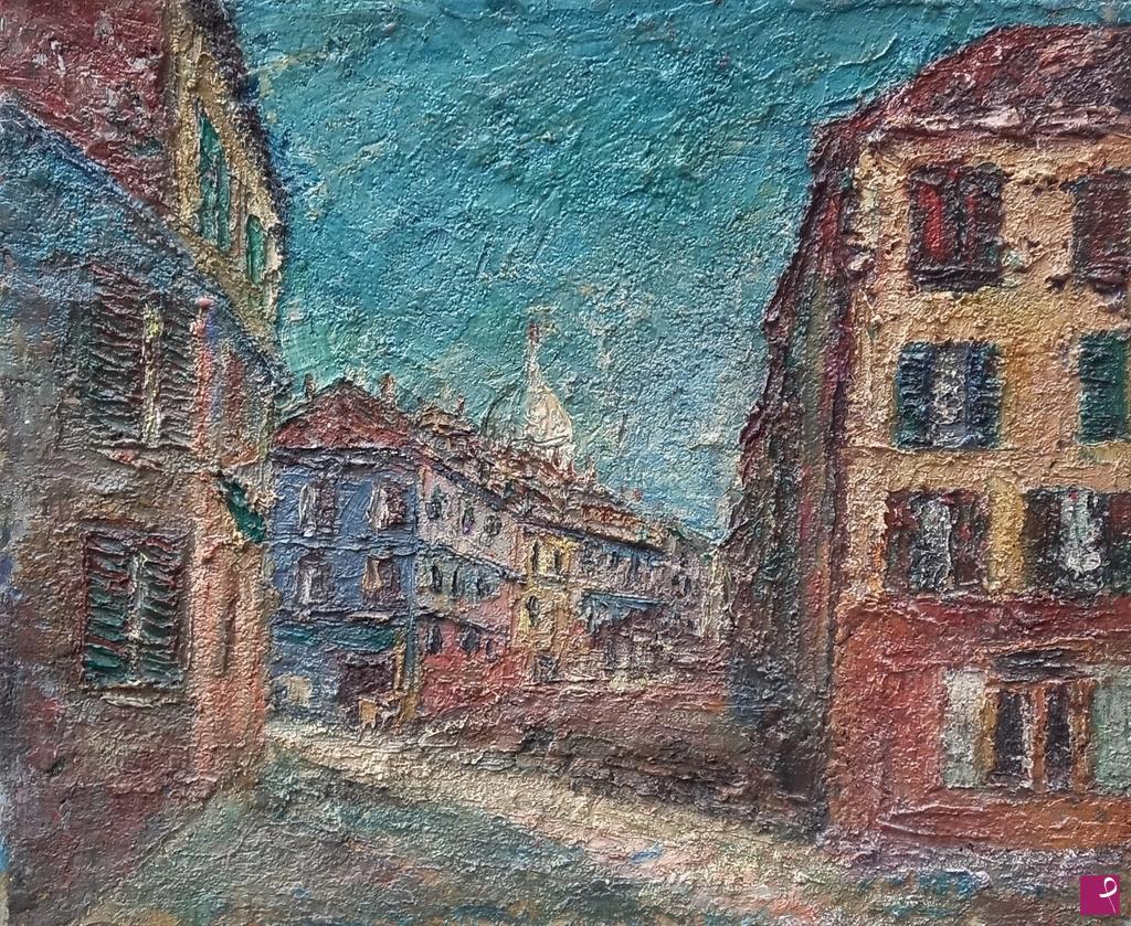 quadri in vendita online - Quartiere mont martre, Parigi