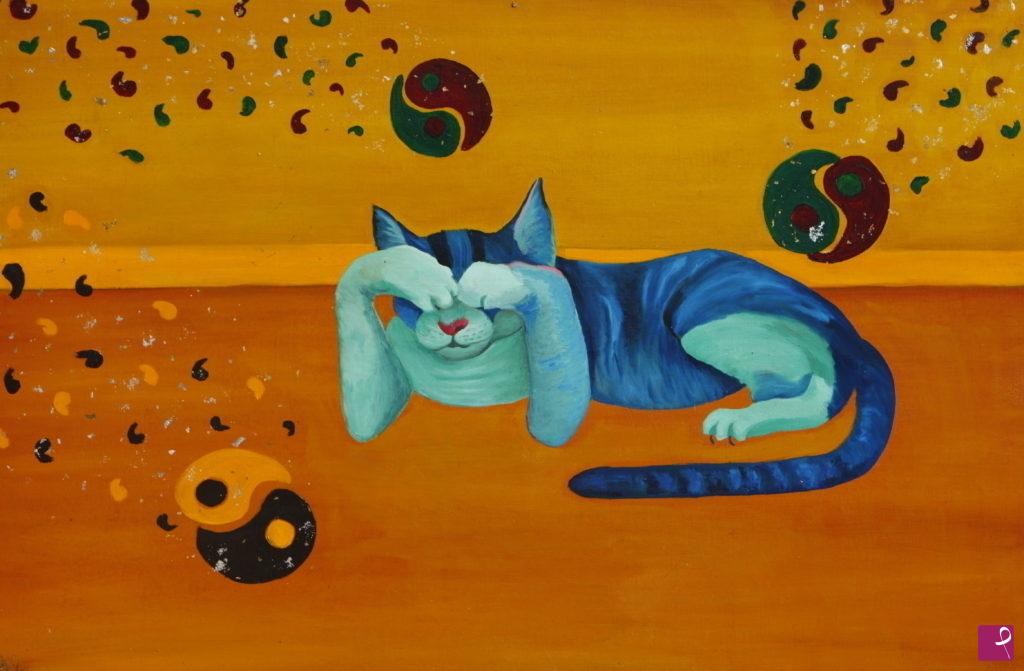 quadri in vendita online - QUATTRO GATTI 4 – FOUR CATS 4