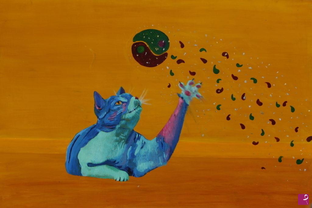 quadri in vendita online - QUATTRO GATTI 4 – FOUR CATS 4