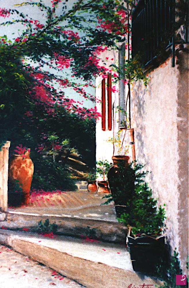 quadri in vendita online - Quell'angolo del giardino