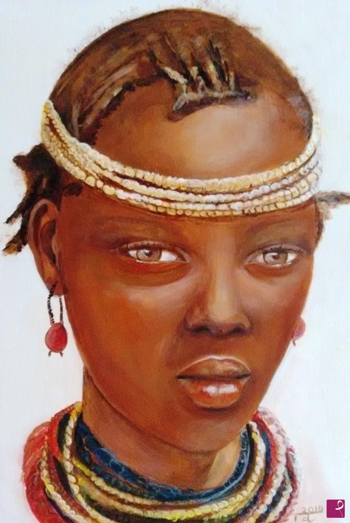 quadri in vendita online - Ragazza africana