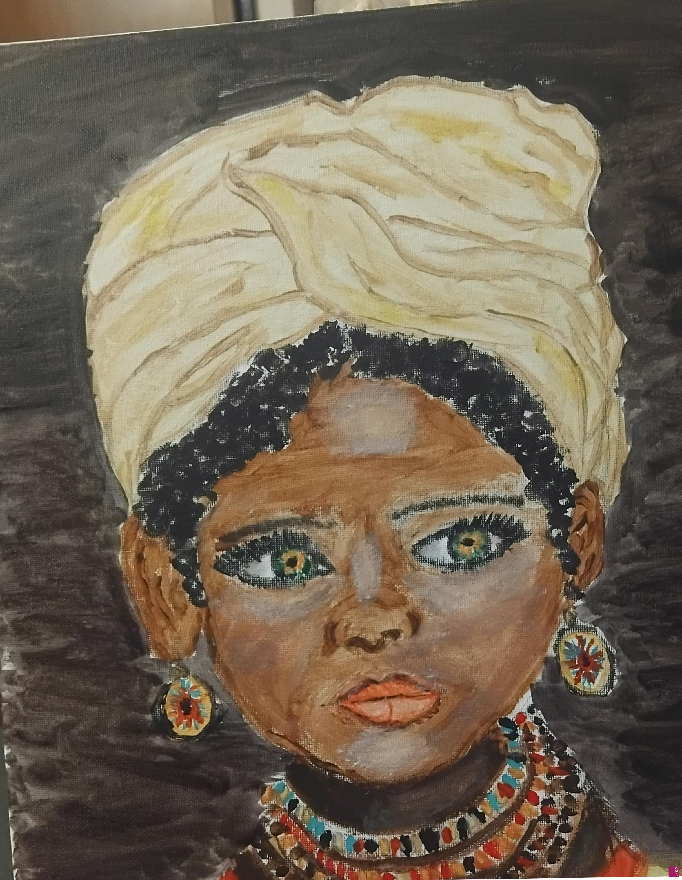 quadri in vendita online - Ragazza africana 