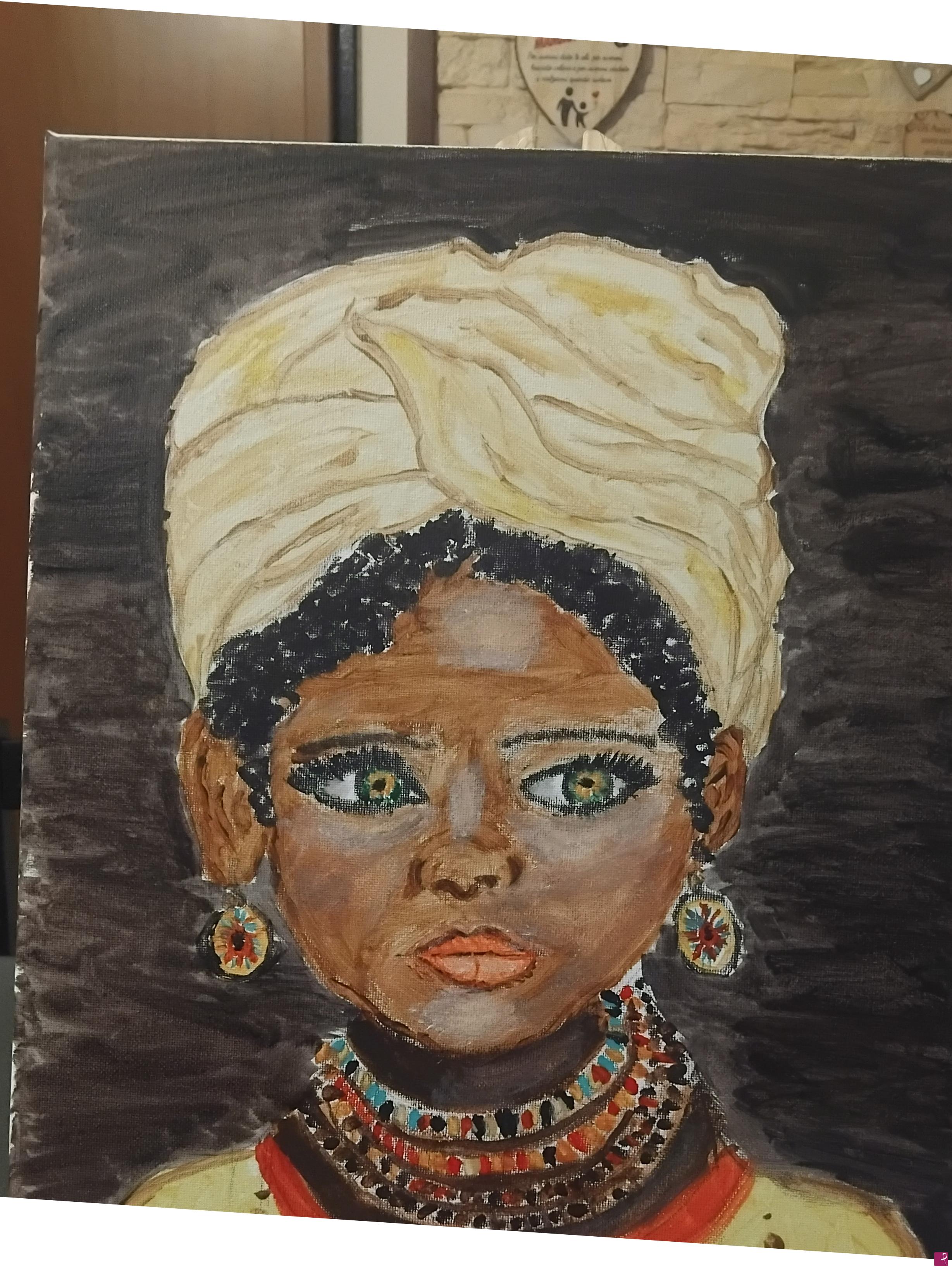 quadri in vendita online - Ragazza africana 