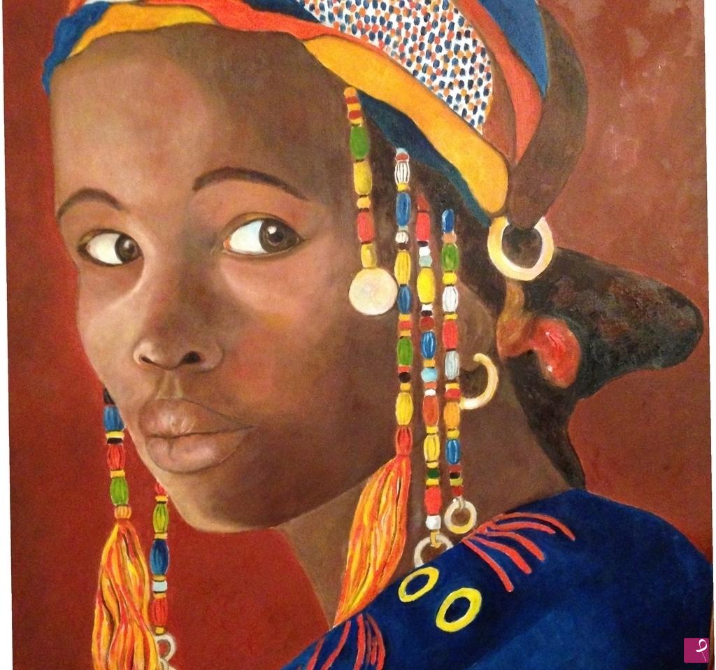 quadri in vendita online - ragazza africana