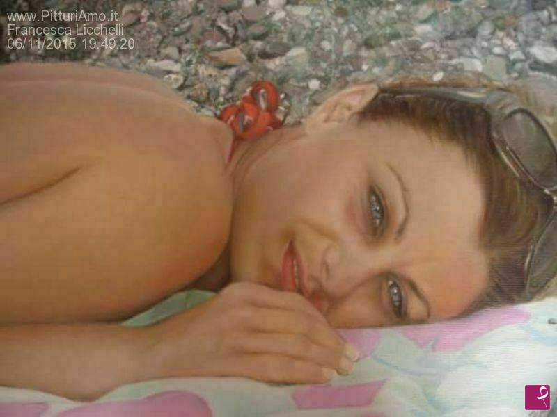 quadri in vendita online - Ragazza al mare (Emanuela)